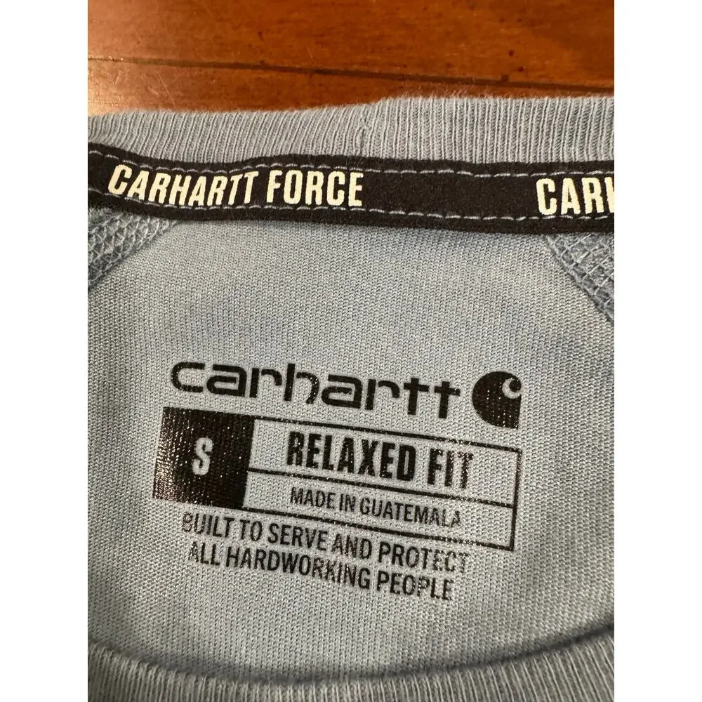 Carhartt Men’s Force Pocket Blue Short Sleeve Relaxed Fit T-Shirt NWT